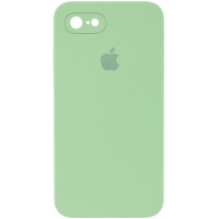 Чехол Silicone Case Square Full Camera Protective (AA) для Apple iPhone 7 / 8 / SE (2020) (4.7) - Мятный / Mint