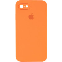 Чохол Silicone Case Square Full Camera Protective (AA) для Apple iPhone 7 / 8 / SE (2020) (4.7) - Помаранчевий / Papaya