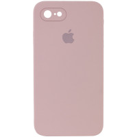 Чохол Silicone Case Square Full Camera Protective (AA) для Apple iPhone 7 / 8 / SE (2020) (4.7) - Рожевий / Pink Sand