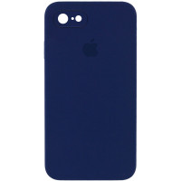 Чехол Silicone Case Square Full Camera Protective (AA) для Apple iPhone 7 / 8 / SE (2020) (4.7) - Темно-синий / Midnight blue