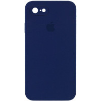 Custodia Silicone Case Square Full Camera Protective (AA) per Apple iPhone 7 / 8 / SE (2020) (4.7) - Blu scuro / Midnight blue