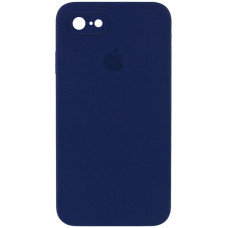 Чохол Silicone Case Square Full Camera Protective (AA) для Apple iPhone 7/8/SE (2020) (4.7) - Темно-синій / Midnight blue