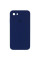 Custodia Silicone Case Square Full Camera Protective (AA) per Apple iPhone 7 / 8 / SE (2020) (4.7) - Blu scuro / Midnight blue - foto