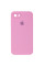 Чохол Silicone Case Square Full Camera Protective (AA) для Apple iPhone 7 / 8 / SE (2020) (4.7) - Рожевий / Light pink - фото