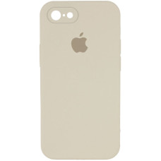 Чохол Silicone Case Square Full Camera Protective (AA) для Apple iPhone 7 / 8 / SE (2020) (4.7) - Бежевий / Antique White