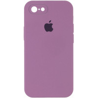 Чохол Silicone Case Square Full Camera Protective (AA) для Apple iPhone 7 / 8 / SE (2020) (4.7) - Ліловий / Lilac Pride