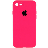 Чохол Silicone Case Square Full Camera Protective (AA) для Apple iPhone 7 / 8 / SE (2020) (4.7) - Рожевий / Barbie pink