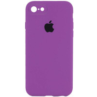 Custodia Silicone Case Square Full Camera Protective (AA) per Apple iPhone 7 / 8 / SE (2020) (4.7) - Viola / Grape