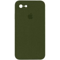 Чохол Silicone Case Square Full Camera Protective (AA) для Apple iPhone 7 / 8 / SE (2020) (4.7) - Зелений / Dark Olive