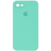 Чохол Silicone Case Square Full Camera Protective (AA) для Apple iPhone 7 / 8 / SE (2020) (4.7) - Бірюзовий / Turquoise