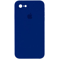 Чехол Silicone Case Square Full Camera Protective (AA) для Apple iPhone 7 / 8 / SE (2020) (4.7) - Синий / Deep navy