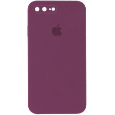 Чехол Silicone Case Square Full Camera Protective (AA) для Apple iPhone 7 plus/8 plus (5.5) - Бордовый / Maroon