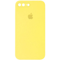 Чехол Silicone Case Square Full Camera Protective (AA) для Apple iPhone 7 plus / 8 plus (5.5) - Желтый / Yellow