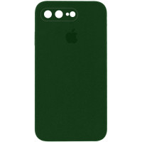 Чохол Silicone Case Square Full Camera Protective (AA) для Apple iPhone 7 plus / 8 plus (5.5) - Зелений / Army green