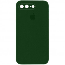 Чехол Silicone Case Square Full Camera Protective (AA) для Apple iPhone 7 plus / 8 plus (5.5) - Зеленый / Army green