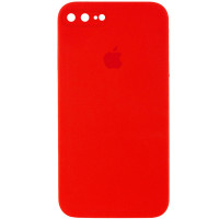 Чехол Silicone Case Square Full Camera Protective (AA) для Apple iPhone 7 plus / 8 plus (5.5) - Красный / Red