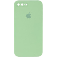 Чехол Silicone Case Square Full Camera Protective (AA) для Apple iPhone 7 plus / 8 plus (5.5) - Мятный / Mint