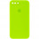 Чехол Silicone Case Square Full Camera Protective (AA) для Apple iPhone 7 plus / 8 plus (5.5) - Салатовый / Neon green