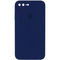 Чохол Silicone Case Square Full Camera Protective (AA) для Apple iPhone 7 plus / 8 plus (5.5) - Темно-синій / Midnight blue