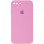 Чехол Silicone Case Square Full Camera Protective (AA) для Apple iPhone 7 plus / 8 plus (5.5) - Розовый / Light pink