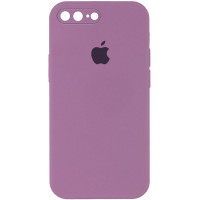 Чехол Silicone Case Square Full Camera Protective (AA) для Apple iPhone 7 plus / 8 plus (5.5) - Лиловый / Lilac Pride