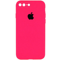 Чехол Silicone Case Square Full Camera Protective (AA) для Apple iPhone 7 plus / 8 plus (5.5) - Розовый / Barbie pink