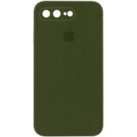 Чохол Silicone Case Square Full Camera Protective (AA) для Apple iPhone 7 plus / 8 plus (5.5) - Зелений / Dark Olive