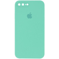 Чохол Silicone Case Square Full Camera Protective (AA) для Apple iPhone 7 plus / 8 plus (5.5) - Бірюзовий / Turquoise