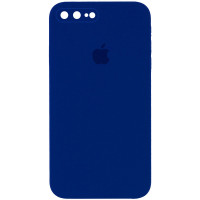 Чехол Silicone Case Square Full Camera Protective (AA) для Apple iPhone 7 plus / 8 plus (5.5) - Синий / Deep navy