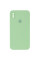 Чохол Silicone Case Square Full Camera Protective (AA) для Apple iPhone X / XS (5.8) - М'ятний / Mint - фото