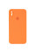 Чехол Silicone Case Square Full Camera Protective (AA) для Apple iPhone XS / X (5.8) - Оранжевый / Papaya - фото