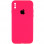 Чехол Silicone Case Square Full Camera Protective (AA) для Apple iPhone XS / X (5.8) - Розовый / Barbie pink