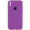 Чохол Silicone Case Square Full Camera Protective (AA) для Apple iPhone XS / X (5.8) - Фіолетовий / Grape