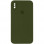 Чохол Silicone Case Square Full Camera Protective (AA) для Apple iPhone XS / X (5.8) - Зелений / Dark Olive