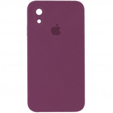 Чохол Silicone Case Square Full Camera Protective (AA) для Apple iPhone XR (6.1) - Бордовий / Maroon