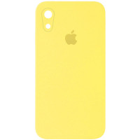 Чохол Silicone Case Square Full Camera Protective (AA) для Apple iPhone XR (6.1) - Жовтий / Yellow