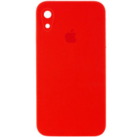 Чехол Silicone Case Square Full Camera Protective (AA) для Apple iPhone XR (6.1) - Красный / Red