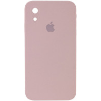 Чехол Silicone Case Square Full Camera Protective (AA) для Apple iPhone XR (6.1) - Розовый / Pink Sand