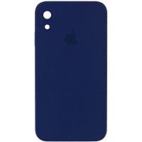 Custodia Silicone Case Square Full Camera Protective (AA) per Apple iPhone XR (6.1) - Blu scuro / Midnight blue