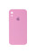 Чохол Silicone Case Square Full Camera Protective (AA) для Apple iPhone XR (6.1) - Рожевий / Light pink - фото