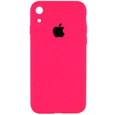 Чехол Silicone Case Square Full Camera Protective (AA) для Apple iPhone XR (6.1) - Розовый / Barbie pink