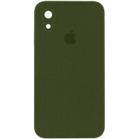 Custodia Silicone Case Square Full Camera Protective (AA) per Apple iPhone XR (6.1) - Verde / Dark Olive