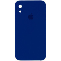 Чехол Silicone Case Square Full Camera Protective (AA) для Apple iPhone XR (6.1) - Синий / Deep navy