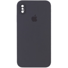 Чехол Silicone Case Square Full Camera Protective (AA) для Apple iPhone XS Max (6.5) - Серый / Dark Gray