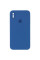 Чехол Silicone Case Square Full Camera Protective (AA) для Apple iPhone XS Max (6.5) - Синий / Navy blue - фото