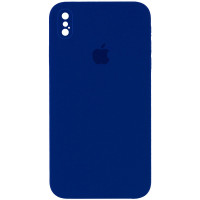 Чохол Silicone Case Square Full Camera Protective (AA) для Apple iPhone XS Max (6.5) - Синій / Deep navy