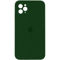 Чехол Silicone Case Square Full Camera Protective (AA) для Apple iPhone 11 Pro (5.8) - Зеленый / Army green