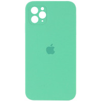 Чохол Silicone Case Square Full Camera Protective (AA) для Apple iPhone 11 Pro (5.8) - Зелений / Spearmint