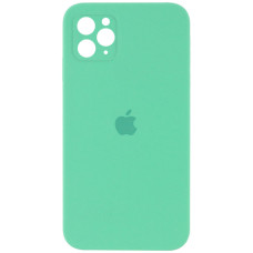 Чехол Silicone Case Square Full Camera Protective (AA) для Apple iPhone 11 Pro (5.8) - Зеленый / Spearmint