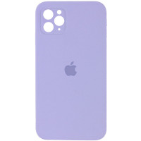 Чехол Silicone Case Square Full Camera Protective (AA) для Apple iPhone 11 Pro (5.8) - Сиреневый / Dasheen